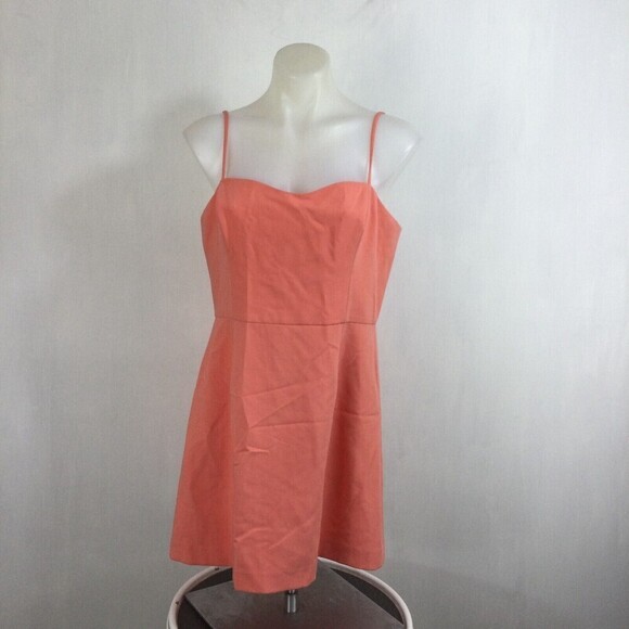 French Connection Womens Whisper Light Sweetheart Mini Dress Coral Size 12 NWT - Picture 8 of 8